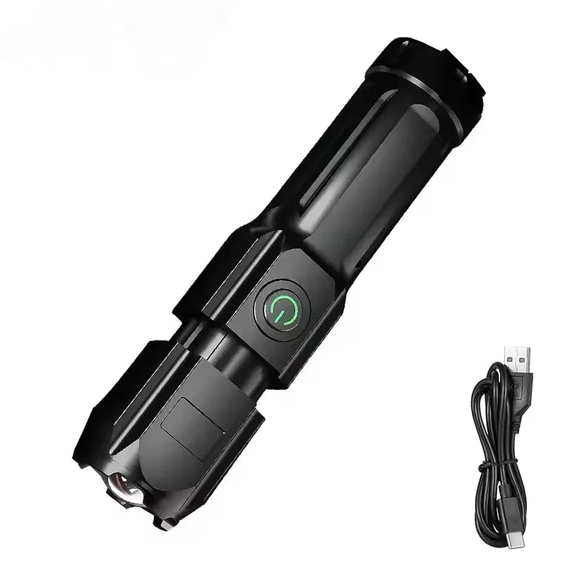 Ultra Bright Torch Built-in Battery Flash Light Emergency Spotlights 5km 1500W Most Powerful Led Flashlights Tactical