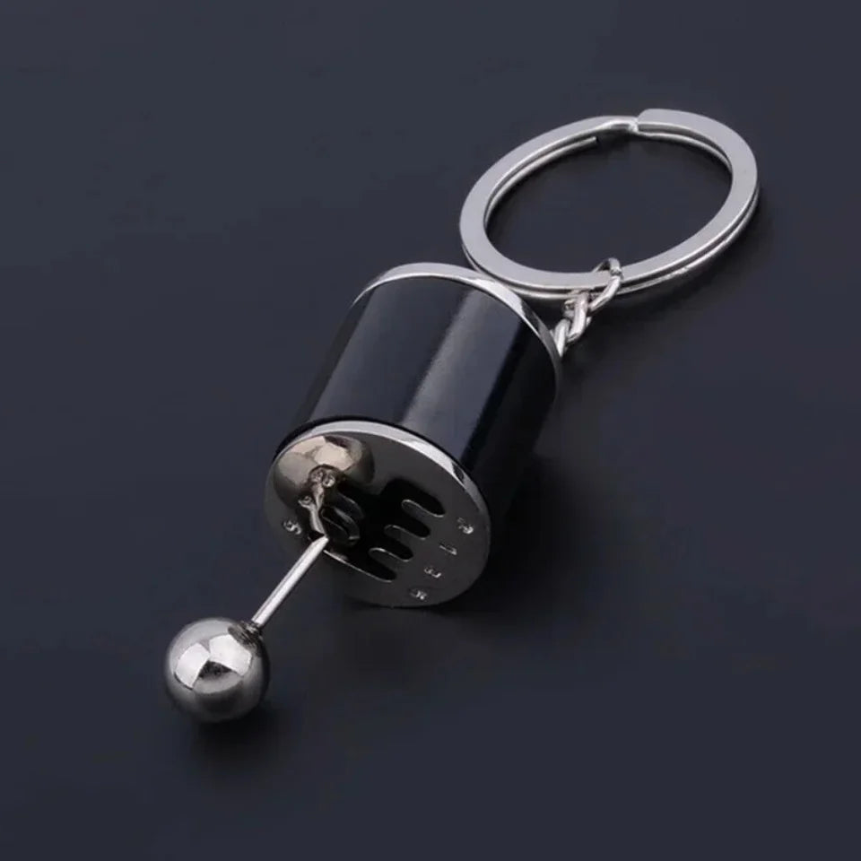 Metal Keyring Creative Car Shifter Keychain Six-Speed Gear Stick Knob Gearbox Model Key Antistress Adults New Fidget Toys