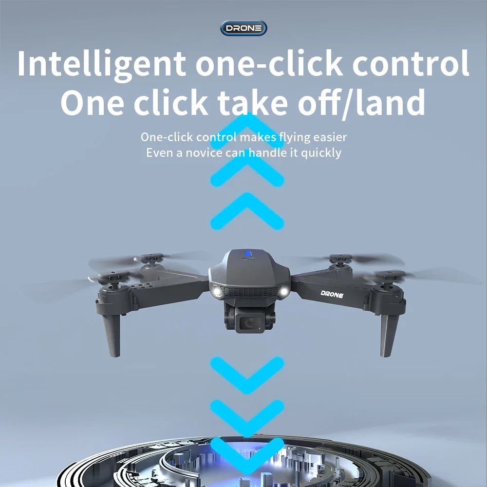 KBDFA 2025 E88 Drone RC Professionnel HD 4K avec Caméra Grand Angle, Hélicoptère Pliable, Quadricoptère, Jouet Cadeau pour Enfant