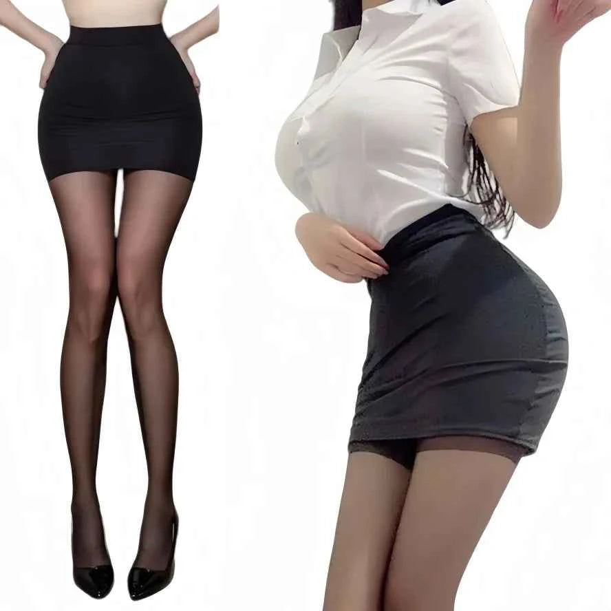 2026NEW High Waist Sexy Casual Black White Bodycon Pencil Mini Skirts Wrap Hip silk Short Skirt for Women Night Club Wear summer