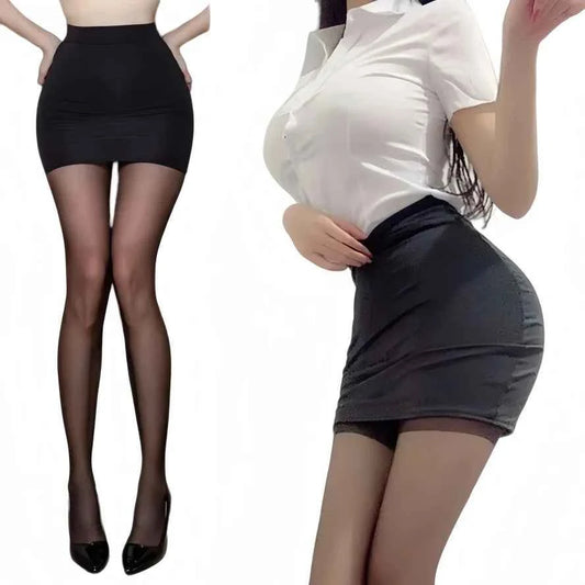 2026NEW High Waist Sexy Casual Black White Bodycon Pencil Mini Skirts Wrap Hip silk Short Skirt for Women Night Club Wear summer