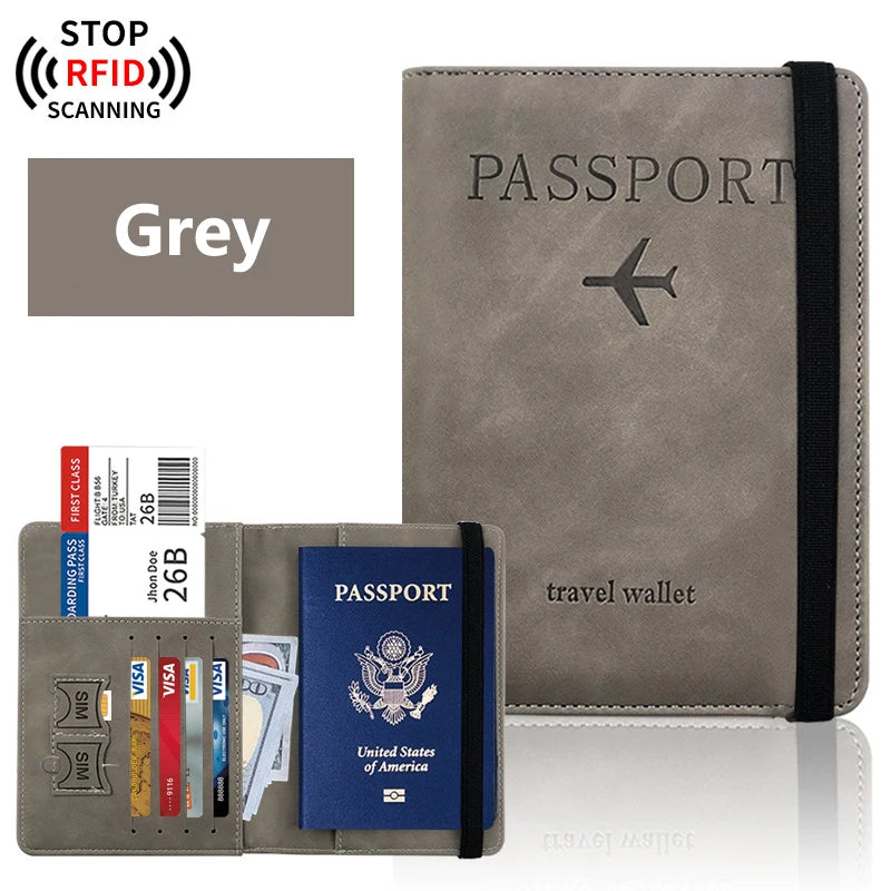Reisepasshülle für Reiseutensilien Reisepass-Brieftaschen-Etui für Reisezubehör, Reisepassbuchhüllen für Damen/Herren