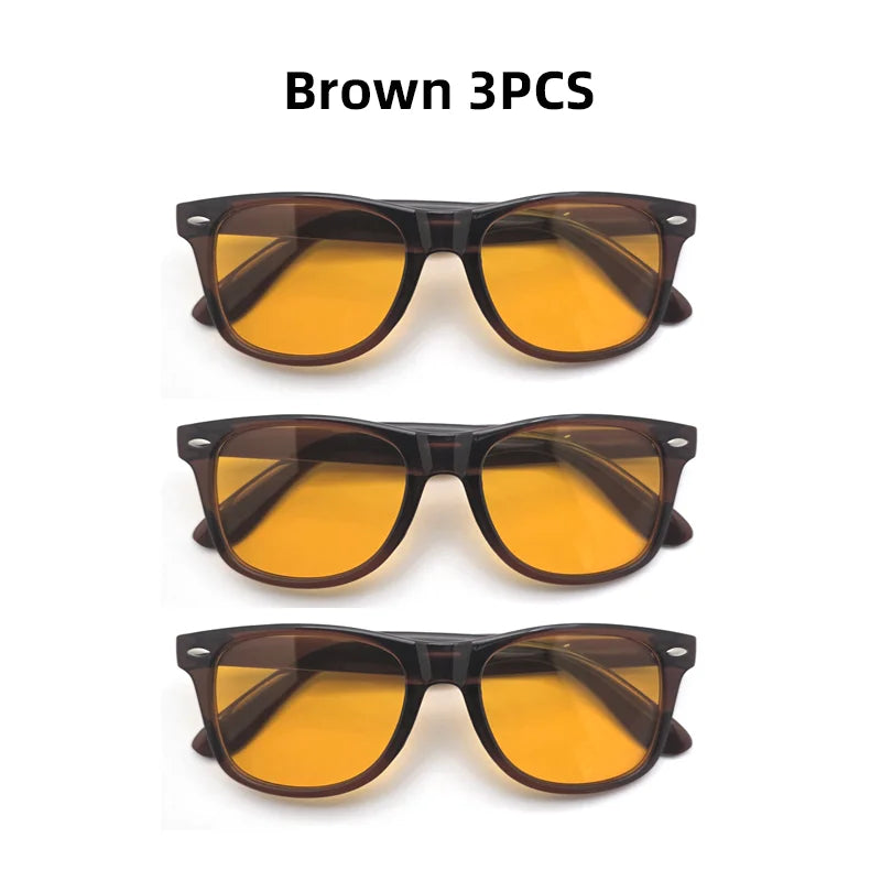 VIVIBEE Night Vision Blue Light Blocking Glasses Men Square Computer Eye Protection Eyeglasses Gaming Women Orange Eyewear