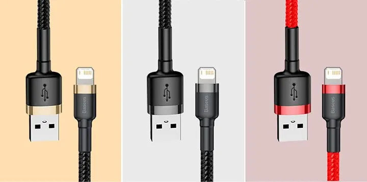 Baseus USB Cable for iPhone 14 13 Pro Max Fast Charging USB Cable for iPhone 12 Mini Pro Max Data USB 2.4A Cable