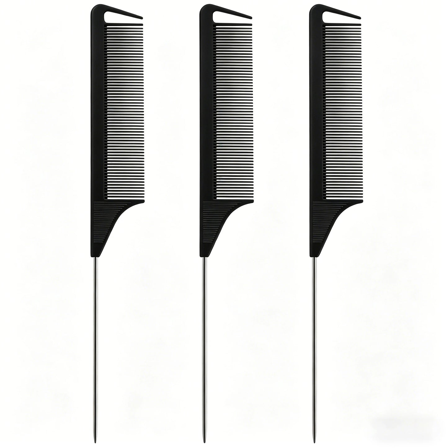 1pcs stainless steel pointed tail hair comb professional hair comb hair brush salon hair styling tool hair comb