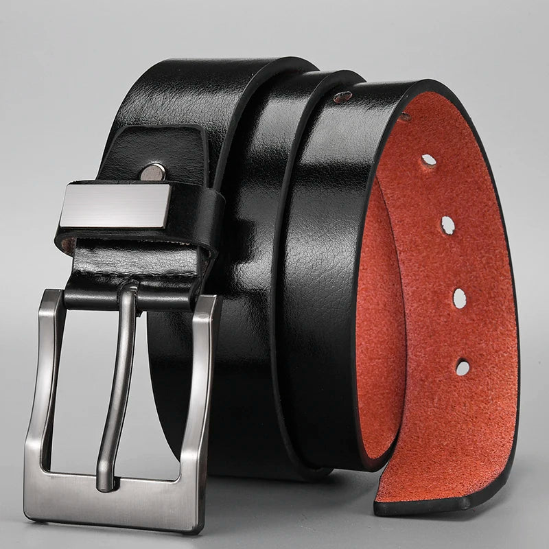 New Fashion Luxury Belt For Men PU Leather Belt Metal Pin Buckle High Quality Famous Brand Designer Waist Strap Belts Plus Size