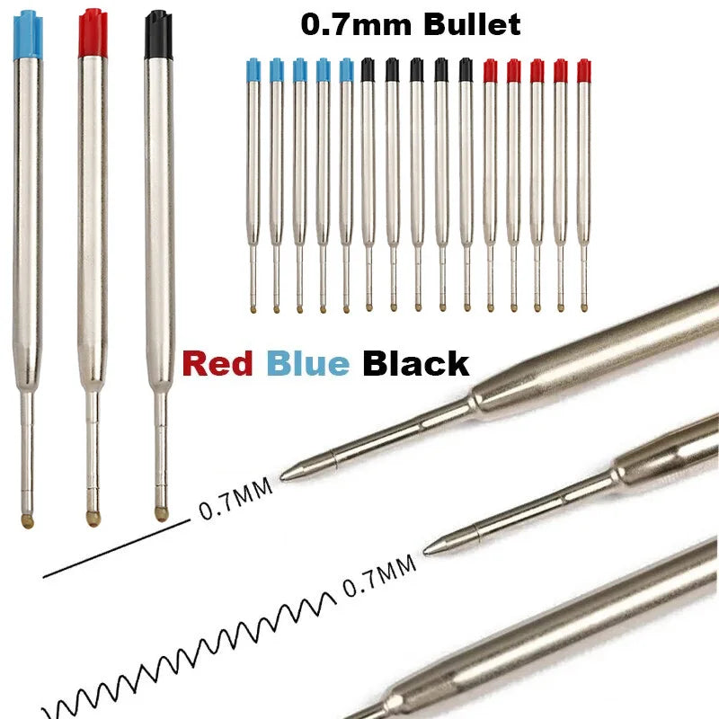 5-20pcs L:3.9 in/99mm Ballpoint Pen G2 Refills for Medium Point Blue Red Black Ink Rods for Office Stationery School Supplies
