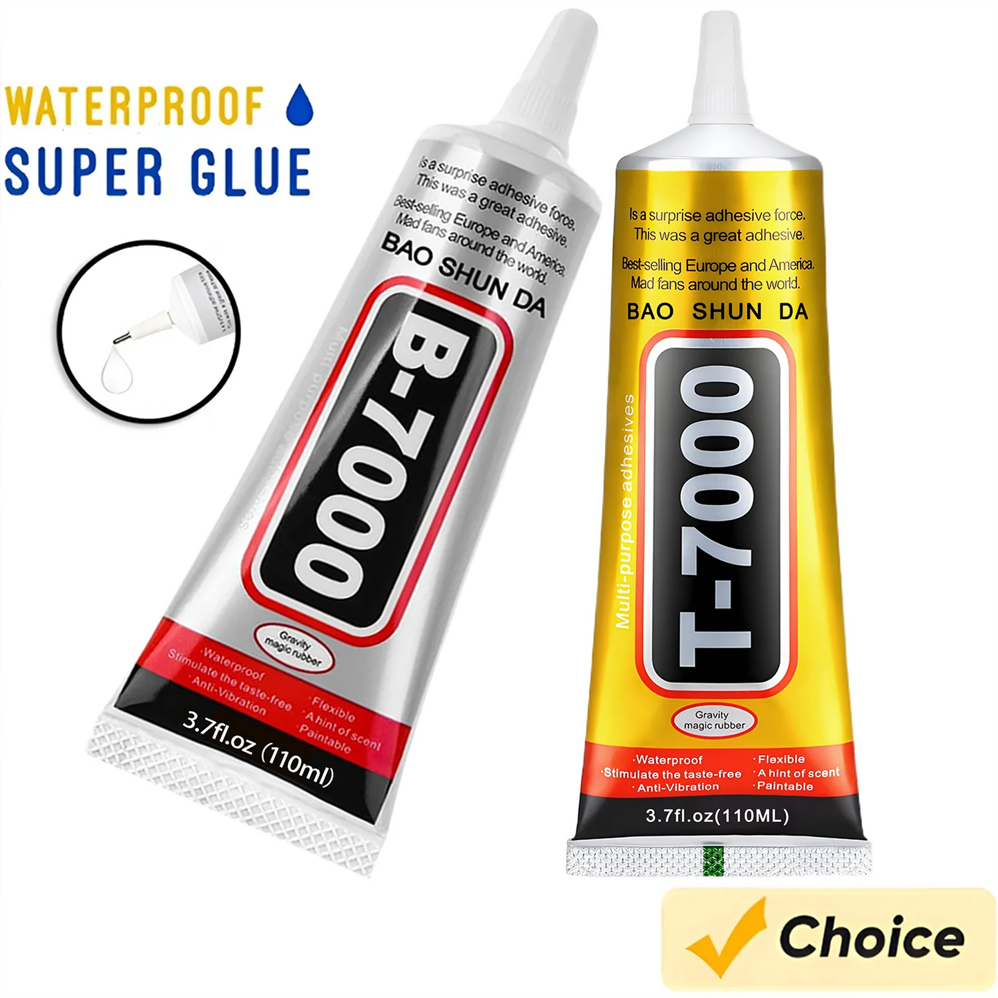 15ML 50ML 110ML B-7000 Clear Contact Phone Repair Adhesive Universal Glass Plastic DIY Glue T7000 with Precision Applicator Glue - Shoppiline
