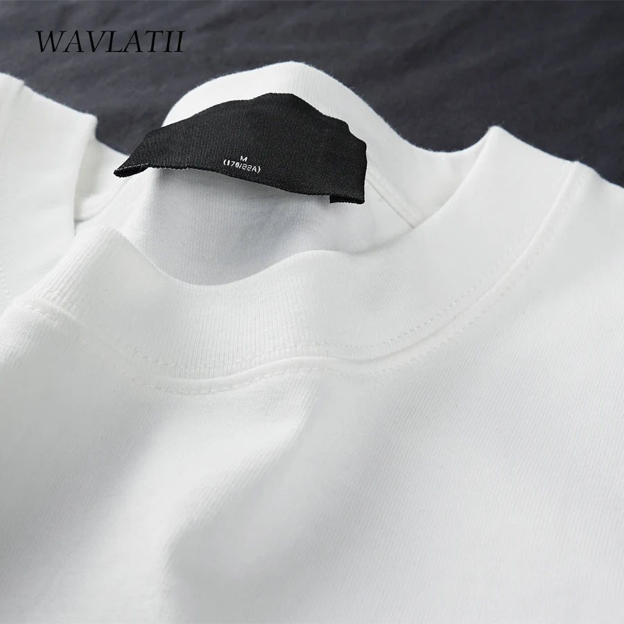 WAVLATII Oversized Summer T Shirts for Women Men Brown Casual Female Korean Streetwear Tees Unisex Basic Solid Young Cool Tops