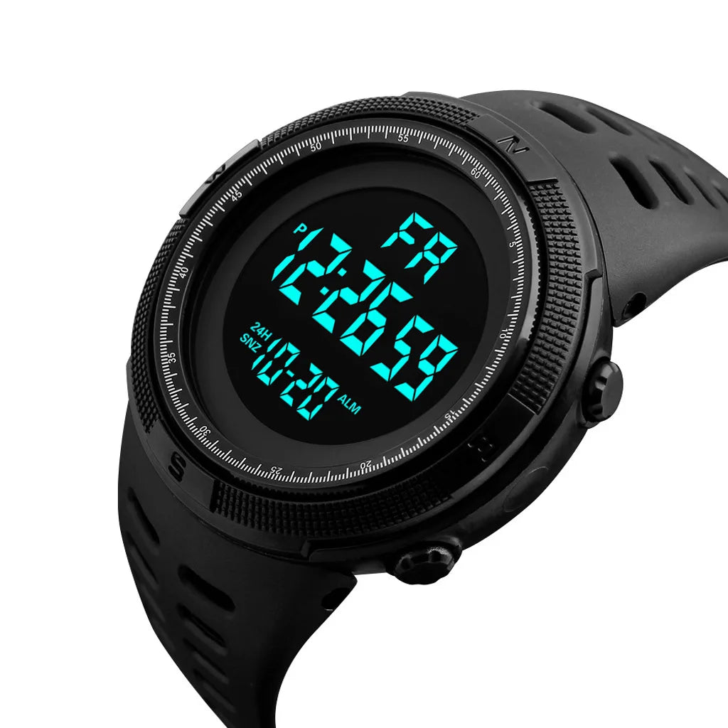 Elektronische Uhr für Herren, Militär-Sportuhren, leuchtende Multifunktions-LED-Digital-Armbanduhr für Männer, Kinder, Jungen, Studenten, Jugendliche