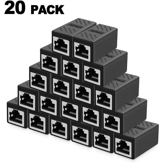 Network cable butt connector extender adapter rj45 network monitoring broadband crystal head adapter straight connector connecti