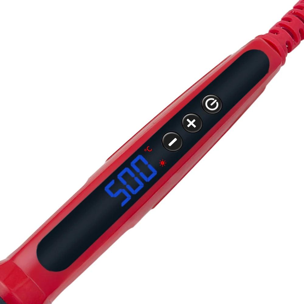 80W Soldering iron kit adjustable temperature LCD solder welding tools Ceramic heater soldering tips Tweezers soldering wire