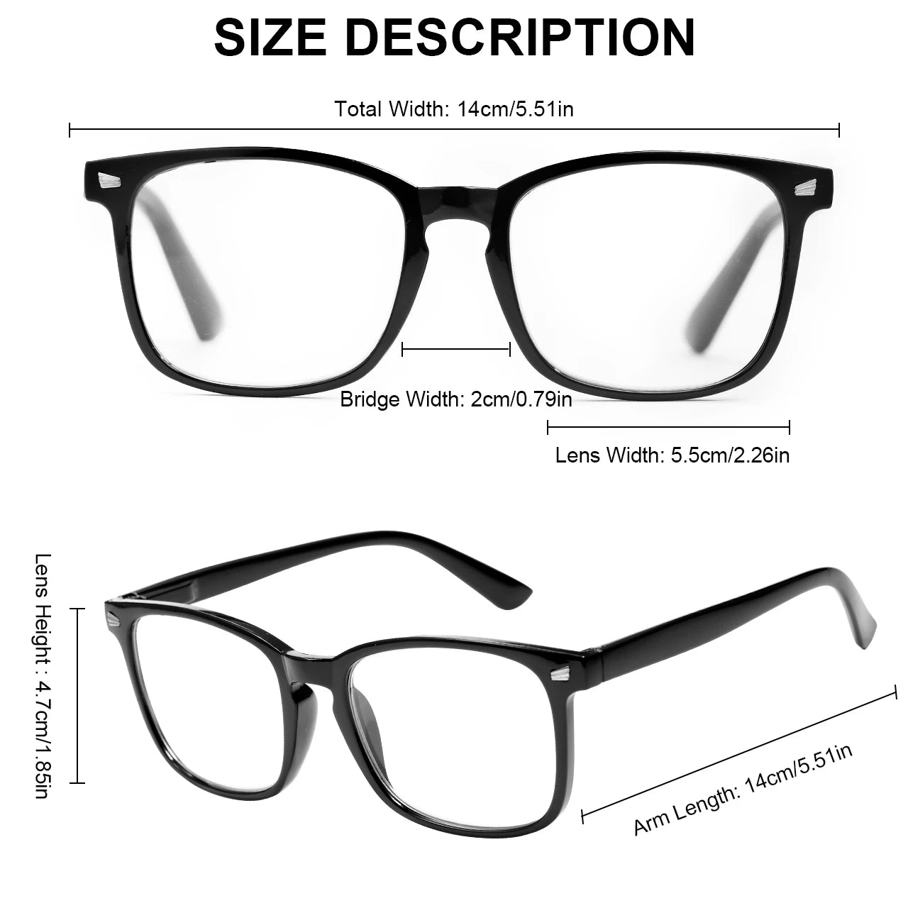 1/2/3/4/5PCS VOPHA Auto-Focus Reading Glasses Lightweight PC Frame, Unisex Design | Ideal for Computer Use & Perfect Gift Choice