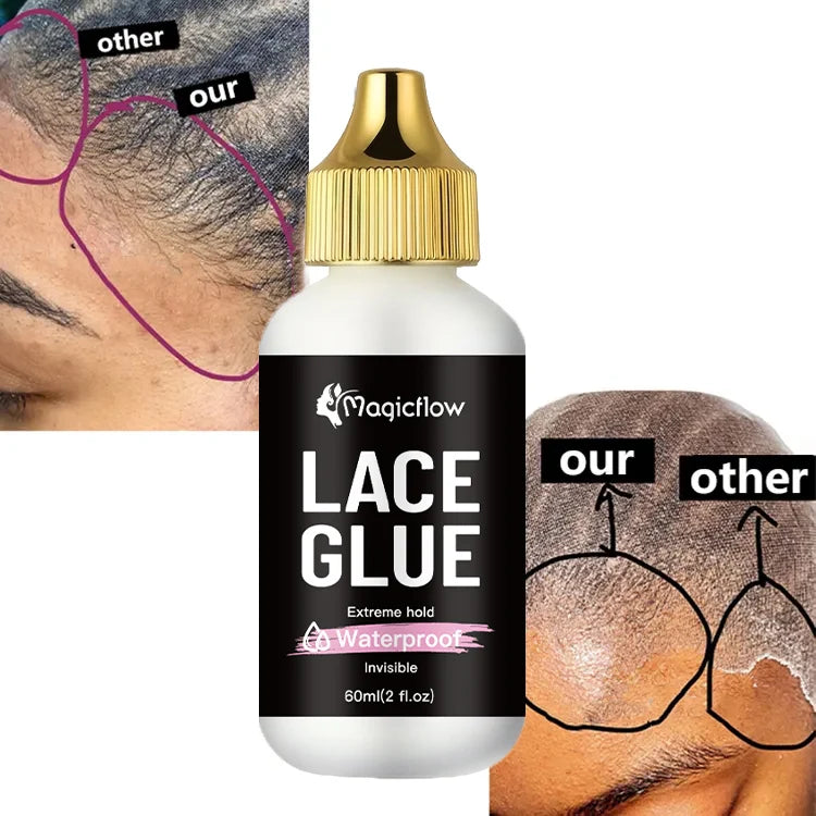 60ml/2fl.oz Wasserfester Perückenkleber für Lace-Perücken – Starker Halt, unsichtbar, schnell trocknend & leicht zu entfernen – Geruchloser Kleber für alle Perücken 2026
