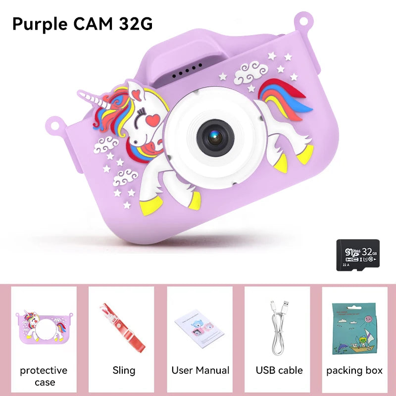 Christmas Children Camera HD 1080P Toddler Digital Video Camera 2.0inch Kids Camera with Silicone Cases Toys for Christmas Gifts - Shoppiline