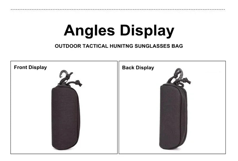Tactical Eyeglass Case Outdoor Hunting Shockproof Protective Goggles Box Portable Outdoor Sunglasses Case-1000D Nylon for Man