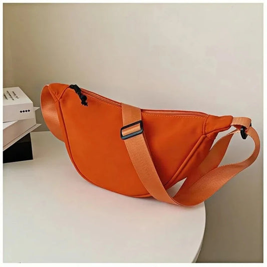 New Simple and Casual Solid Color Nylon Large Capacity Women's Dumpling Bag Shouldercrossbody bag shoulder bag large capaci Bag