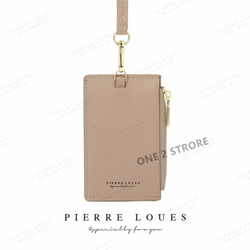 Desk Accessories Office PU Leather Card Holder Zipper Sleeves Photocard Large Capacity ID Card Holder Luxury Photocard Holder