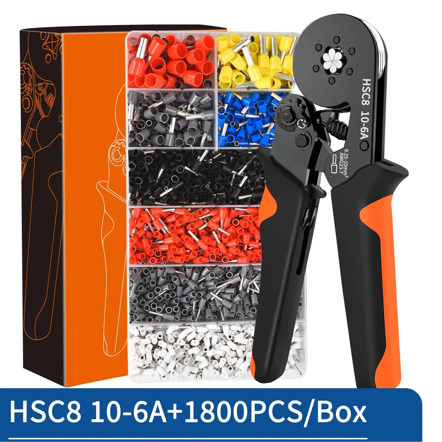 Crimping Pliers Ferrule Sleeves Tubular Terminal Tools HSC8 6-4 10-6 16-6 Wire Crimper Household Electrical Sets Terminal - Shoppiline