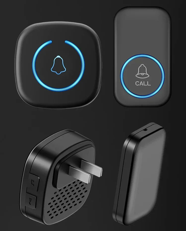 Wireless Doorbell Intelligent Welcome Door Bell 300M/984 FT Remote 60 Songs Melodies Home Smart Doorbell US EU Plug Optional