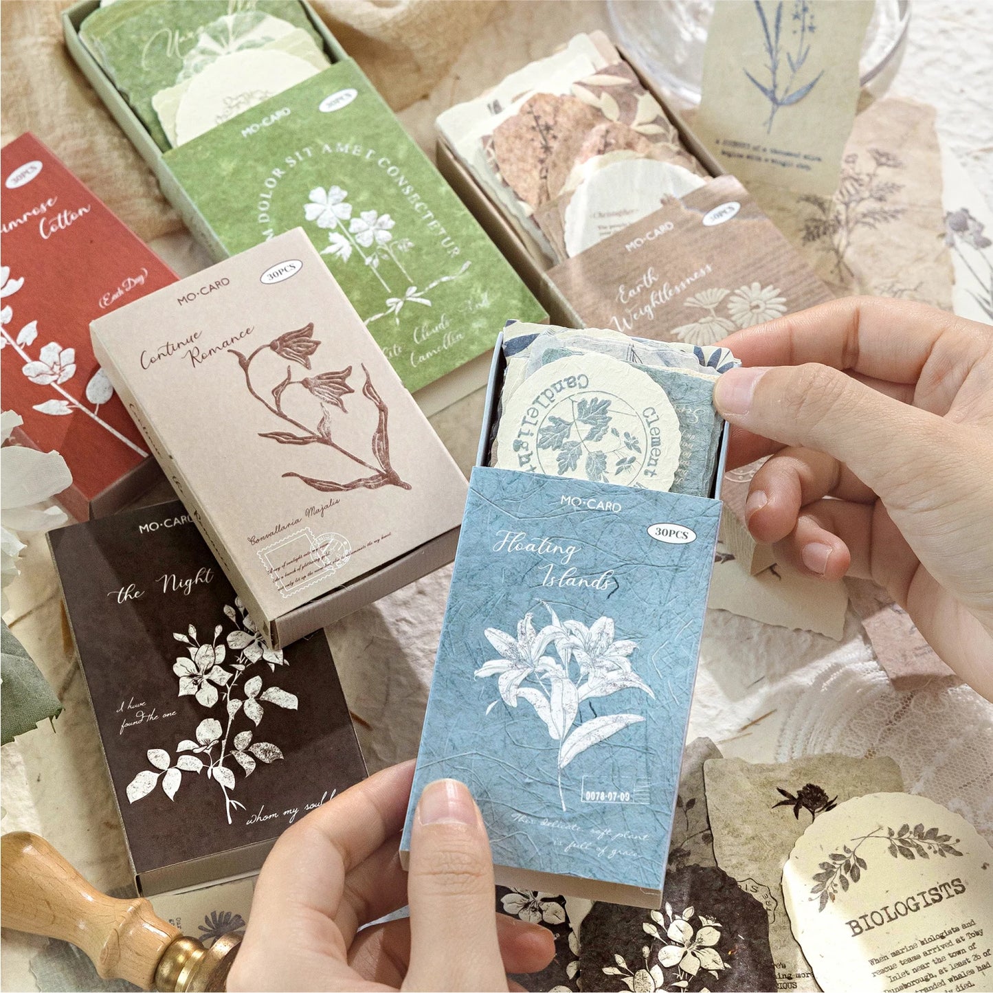 30 Sheets Sticker Pack Embossed Matchbox Style Scrapbooking Stickers for DIY Planner Journal Notebook Phone Case Decoration