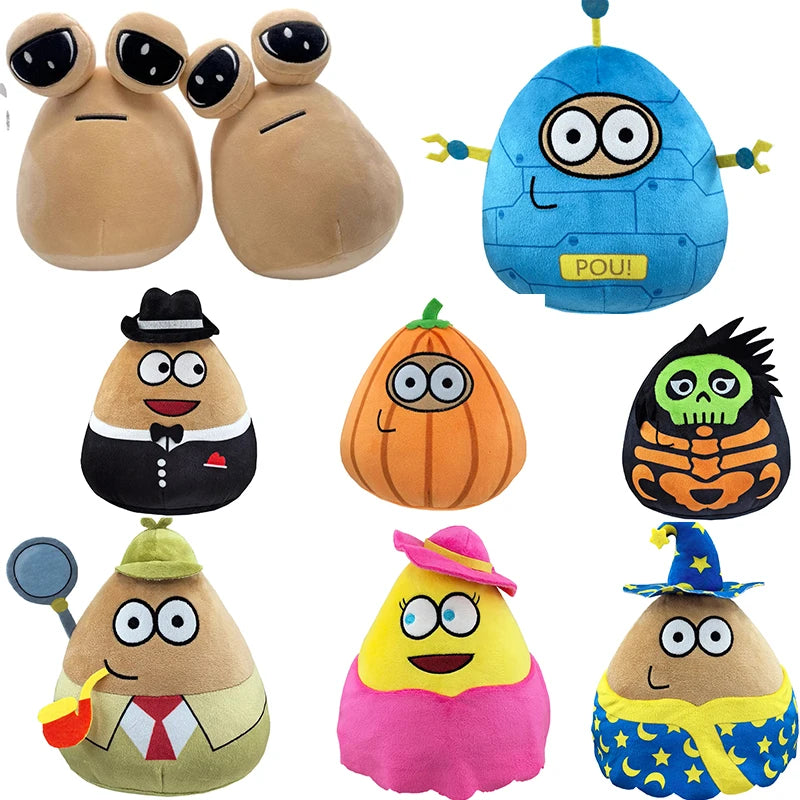 New hot My Pet Alien Pou Plush Toys Anime Game The Maw Pou Doll Kawaii Cartoon Soft Stuffed Pillow Children Birthday Xmas Gif