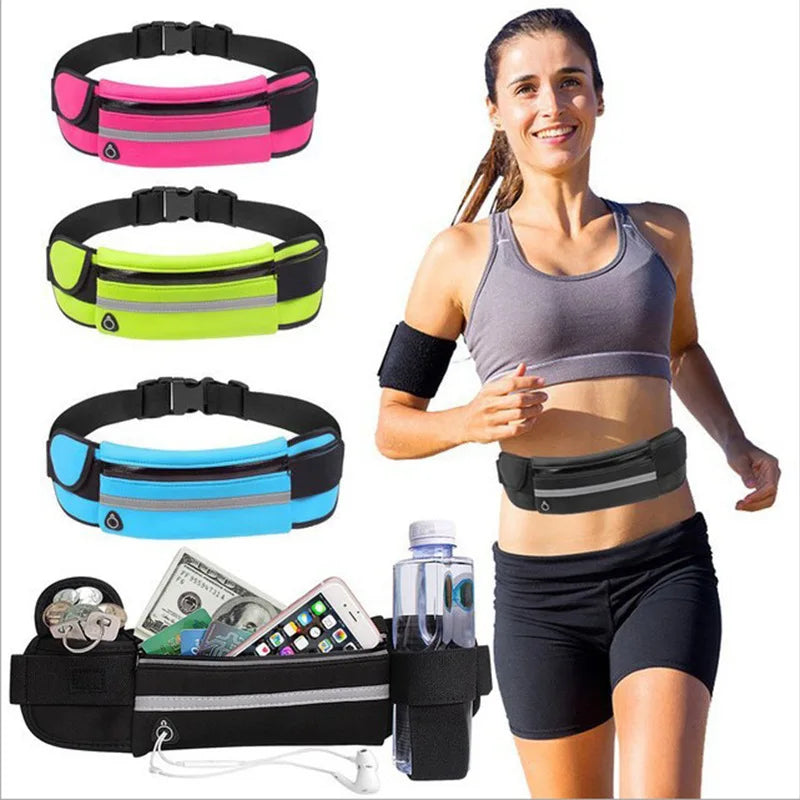 HOMEFISH Neue Lauftasche, Fahrradtasche, Hüfttasche, Gürteltasche, wasserdichte Sport-Bauchtasche, Handytasche, für Fitnessstudio, Laufen, Joggen