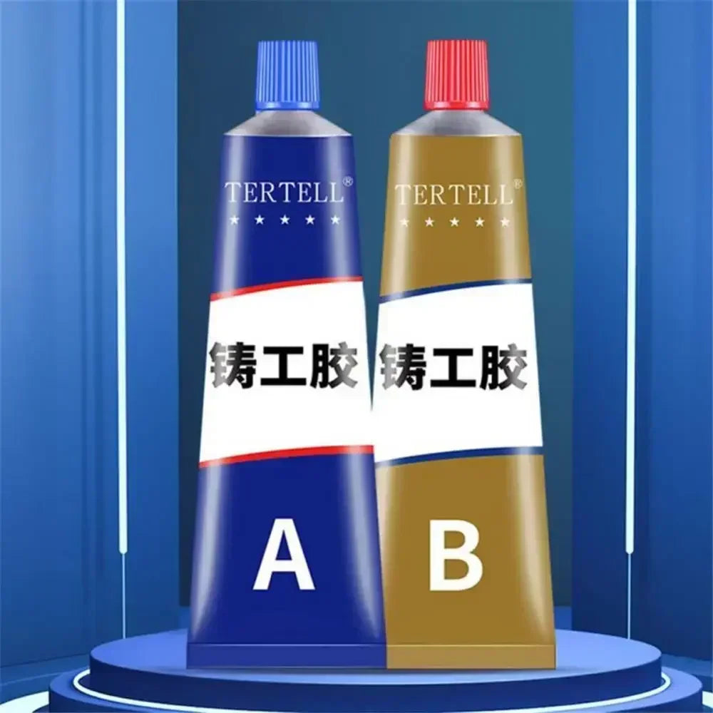 ZEXEF Colle haute température pour métal, réparation de soudure, forte résistance, magique AB, Adhésif Bi-composant pour Plastique et Bois