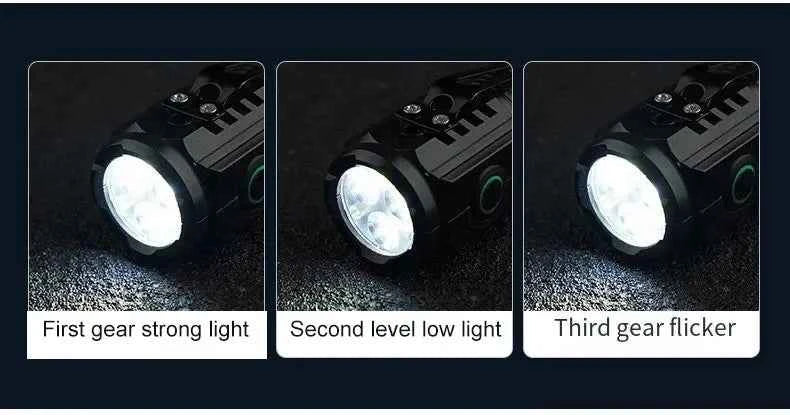 New Ultra Powerful Flashlight 3 Core LED Mini EDC Tactical Torch USB Rechargeable Outdoor Camping Fishing LED Hat Clip Lamp
