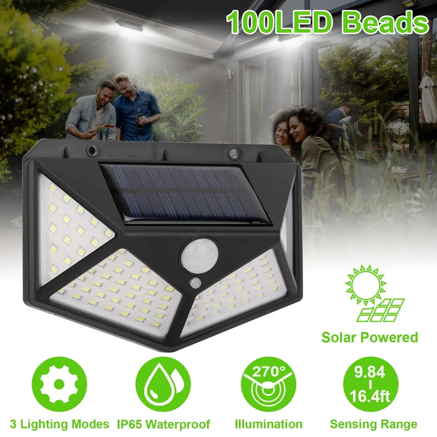 Multifunctional Waterproof Solar LED Spotlight with Motion Sensor for Outdoor Garden Decoration