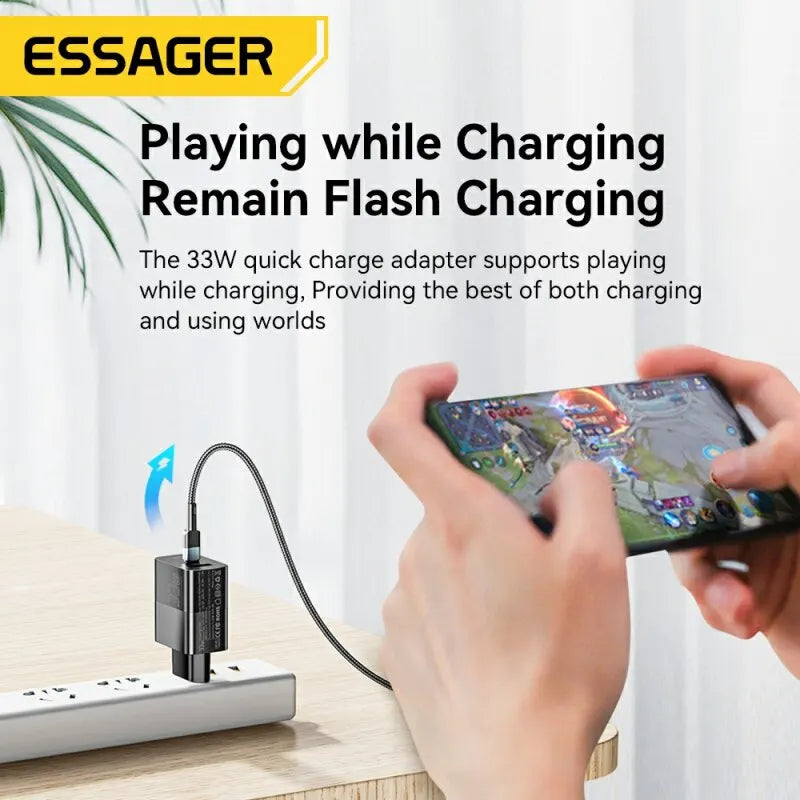 Essager USB C Charger 33W GaN Type C PD Fast Charging For iPhone 14 13 12 11 Pro Max XS 8 P For iPad Pro Air iPad Mini - Shoppiline