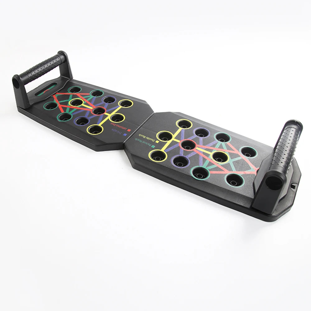 Portable Foldable Push-up Board Set With Handles Multifunctional Fitness Equipment For Chest Abdomen Arms Back Training