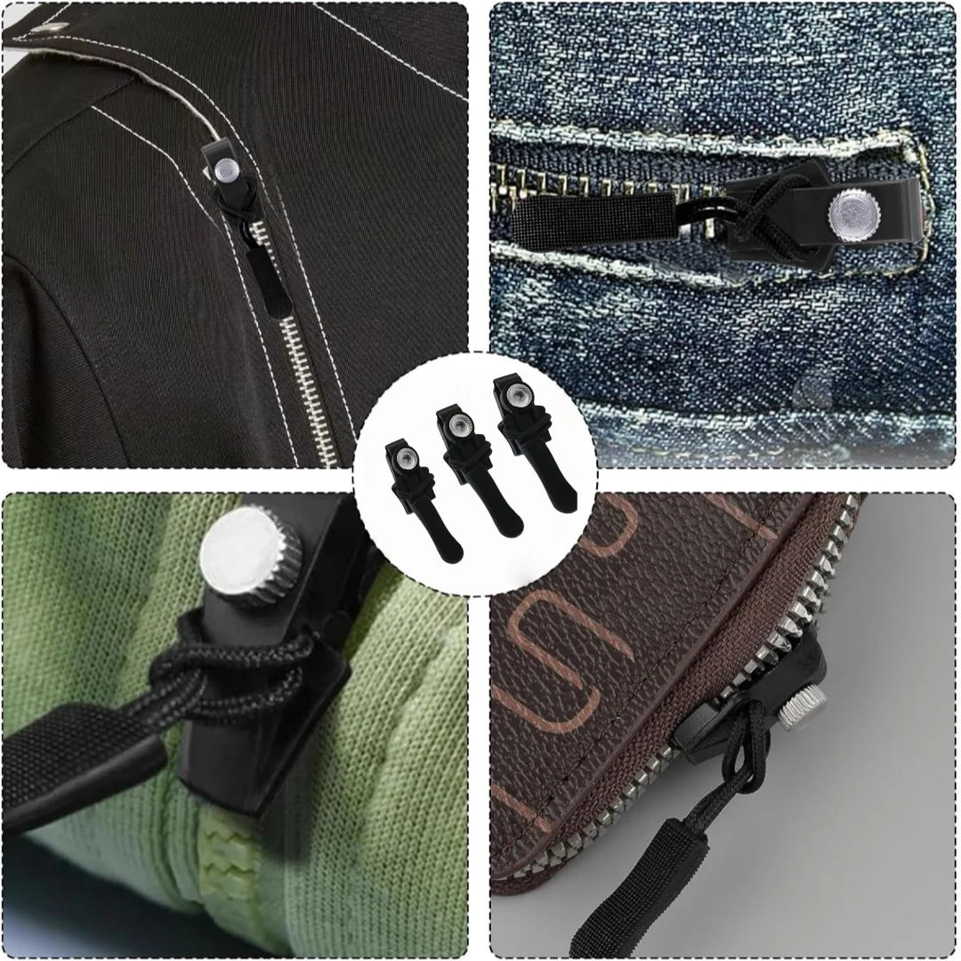 6/3pc Universal Zipper Lock Head Quick Installation Detachable Zipper Head for Jackets Luggage Bags Replacing Slider Lock Repair