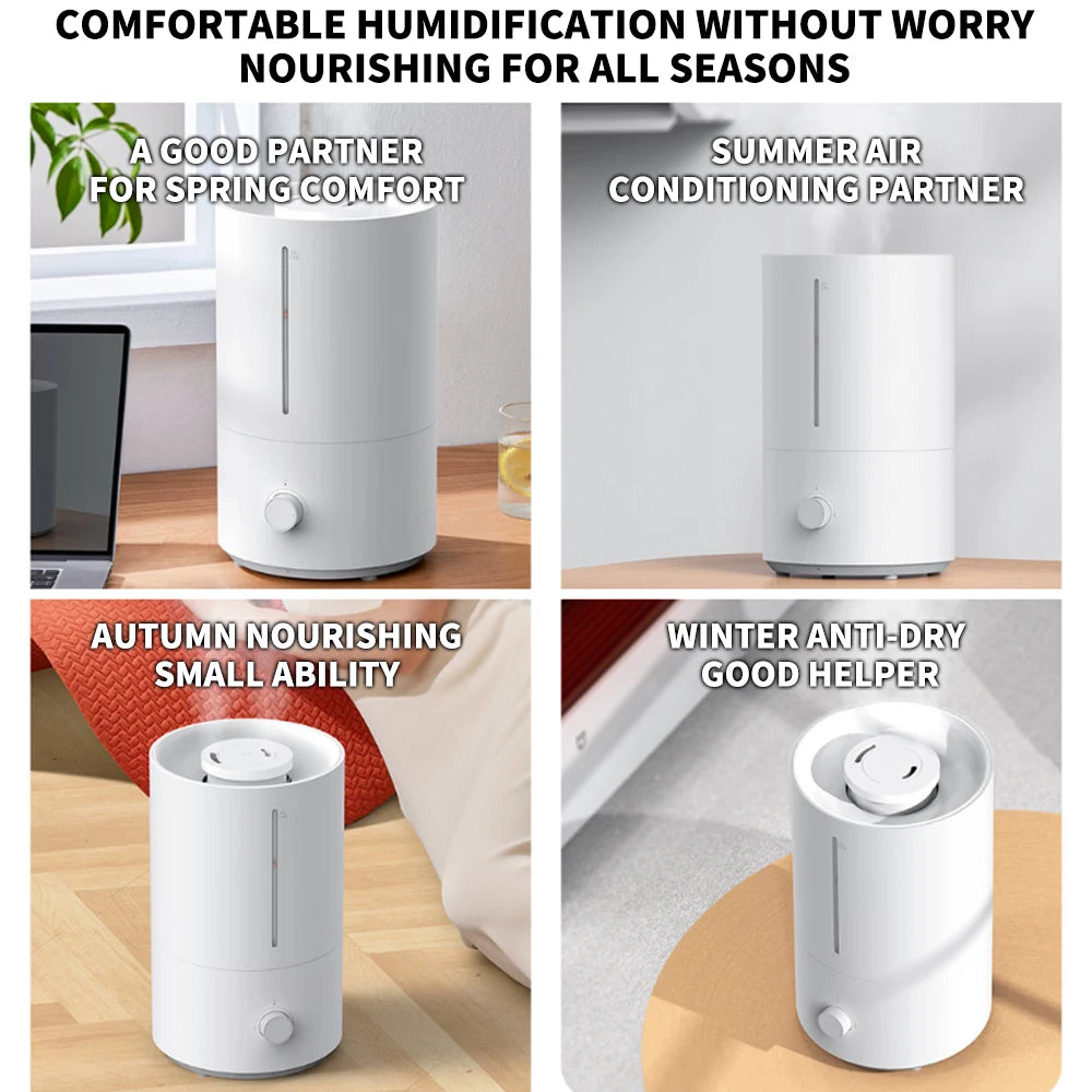 Original MIJIA Humidifier 2 300mL/h Humidification 4L Large Capacity Mist Maker Add Water Home Humidity Control Low Sound CN
