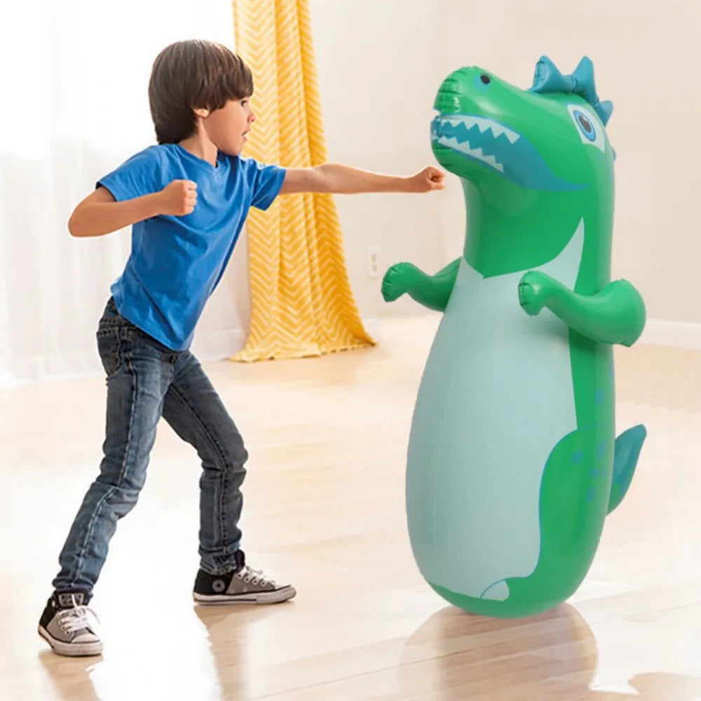 Stress-relieving Toy Kids Boxing Training Tumbler Bags Kid Inflatable Standing Punching Boxing Bag Outdoor Training Bags