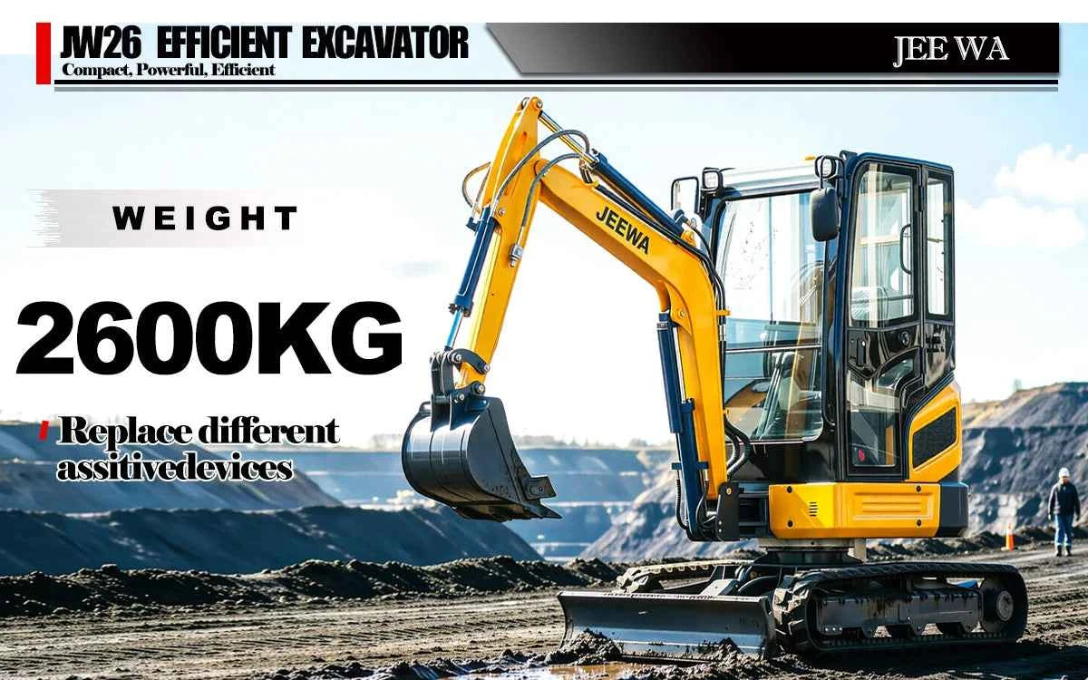 Excavator Mini  1.8 Ton Hydraulic Crawler Small Digger Micro Bagger for Farm Garden Construction  Multifunctional Free Shipping