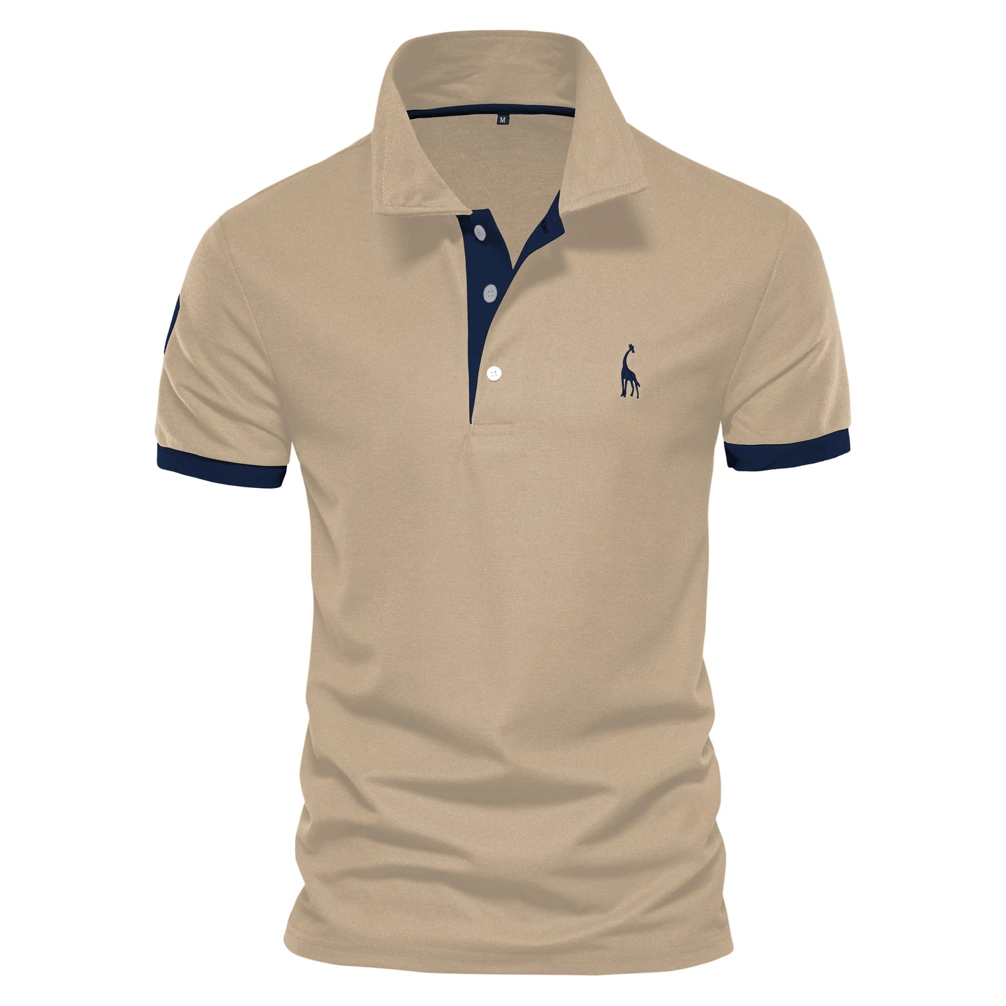 Dropshipping Polo Giraffe Hemd Herren Qualität Stickerei Sommer Kurzarm Polo Casual Business Social Herren Poloshirts BR Größe