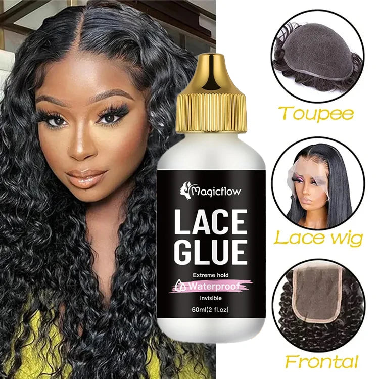 60ml/2fl.oz Wasserfester Perückenkleber für Lace-Perücken – Starker Halt, unsichtbar, schnell trocknend & leicht zu entfernen – Geruchloser Kleber für alle Perücken 2026