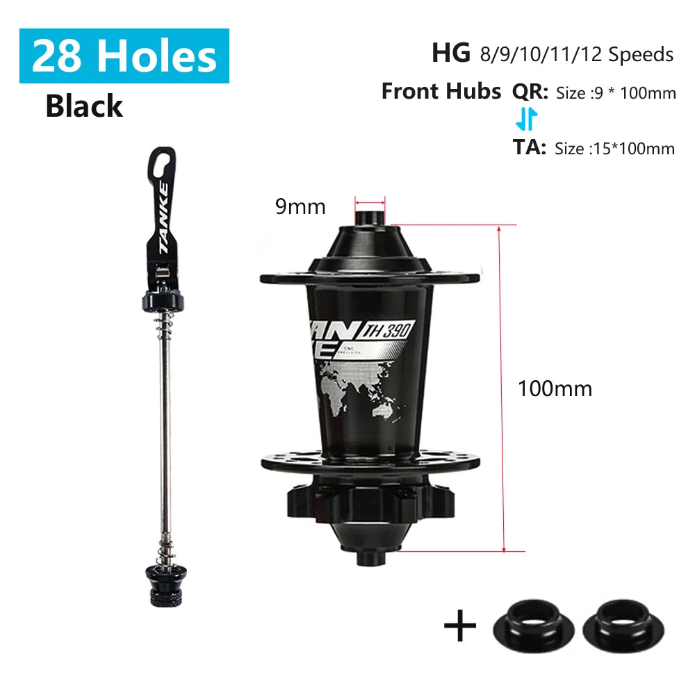 TANKE MTB 120 Click Hub 6 Bearing Bike Front Rear 28 32 36 Holes Disc Brake QR Bicycle mass thunder Noisy Cube 6 Pawl Hubs TH390