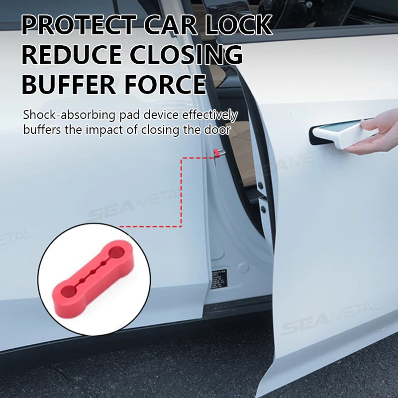 SEAMETAL Car Door Shock Absorber Universal Car Door Buckle Soundproof Deadener Damper Cushion Anti-Vibration Buffer Pad