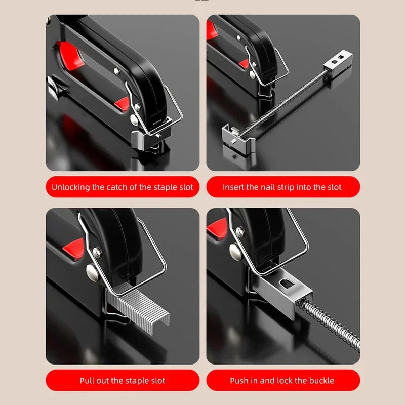 Manual Nailing Gun Light duty Home Use Code Nailing Gun Air Nail Woodworking Special Direct Staple Book Carpentry Tools U/T/N - Shoppiline