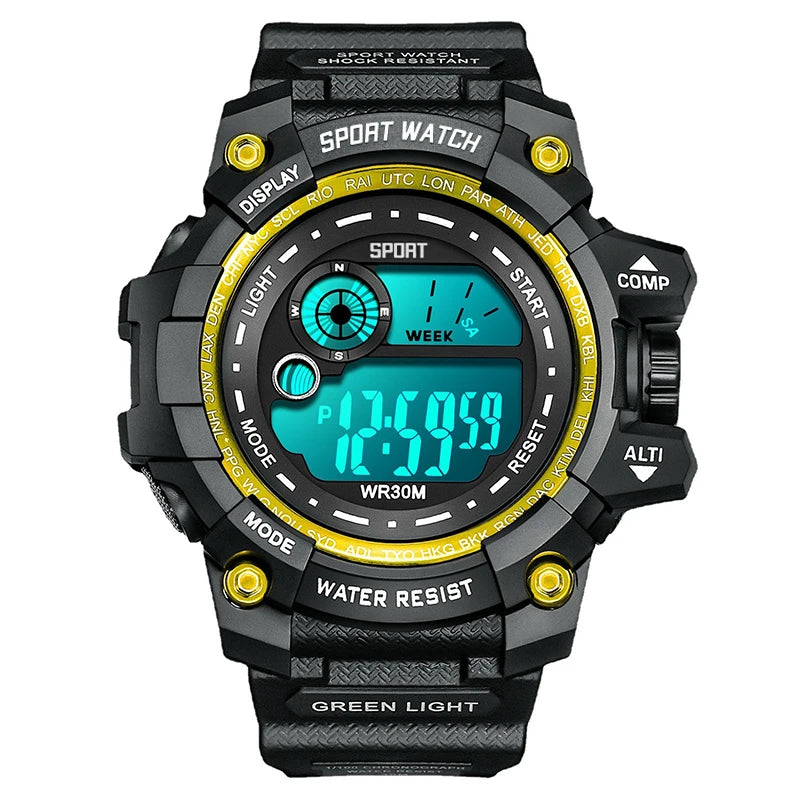 Neue Herren-LED-Digitaluhren Leuchtende Mode-Sport-Wasserdichte Uhren Für Mann Datum Armee Militäruhr Relogio Masculino