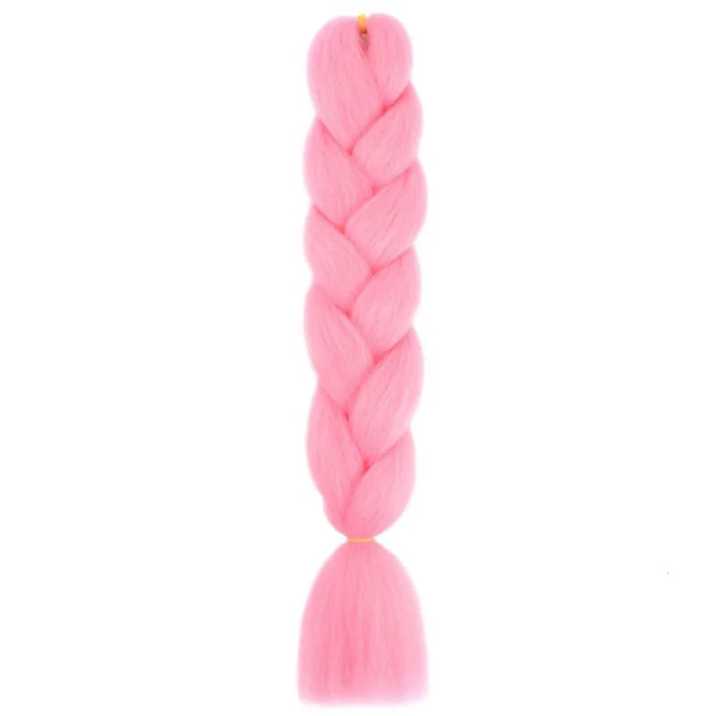 Extensions de cheveux synthétiques de 24 pouces, texture lisse Yaki, pour tresses Jumbo, boîte longue, pour femmes, Dreadlocks