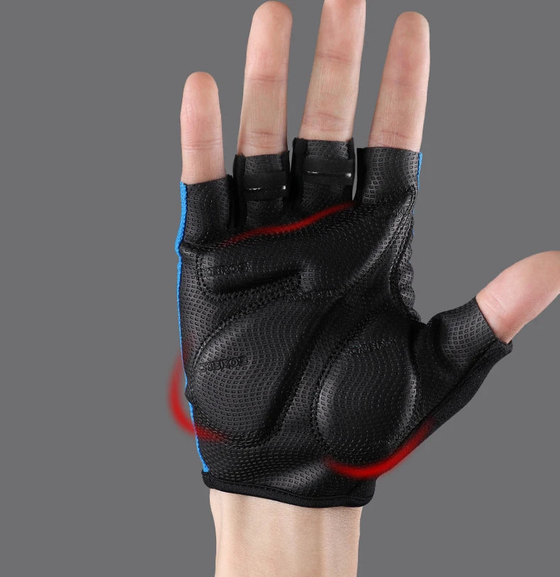 ROCKBROS Cycling Bike Gloves Half Finger Shockproof Breathable MTB Mountain Bicycle Sports Gloves Men Women Cycling Equipment - Shoppiline