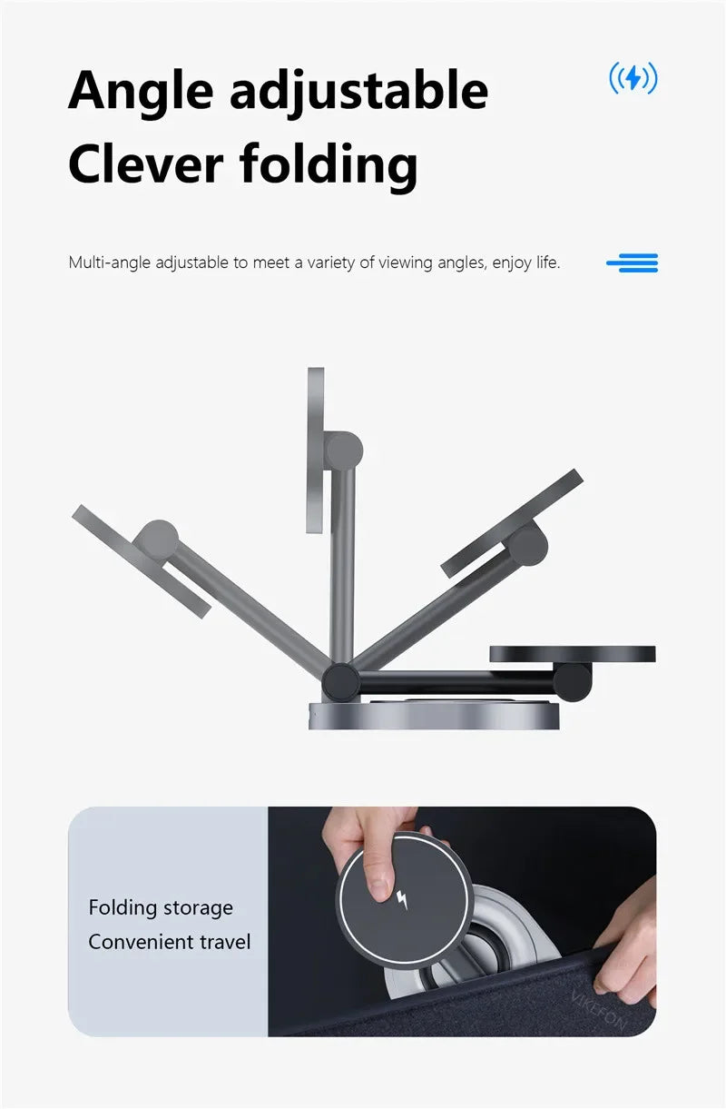 Magnetic 2 In 1 Wireless Charger Stand  Pad Fast Charging Station Dock For iPhone 15 14 13 12 Pro Max Apple Watch 8 7 6 Airpods - Shoppiline