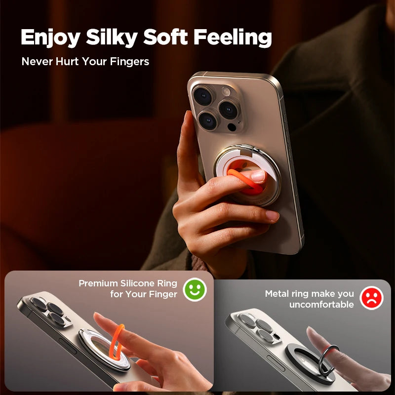 Joyroom Ring Phone Holder Colorful Magnetic Kickstand Silicone Ring Magnetic Phone Grip Holder Stand For iPhone Samsung Huawei - Shoppiline