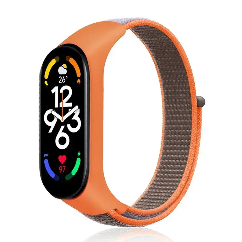 Nylon loop Mi band 4 5 6 Strap Replacement Soft Adjustable Wrist Watchband Pulsera correa For Xiaomi Mi band 3 4 5 6 7 Bracelet
