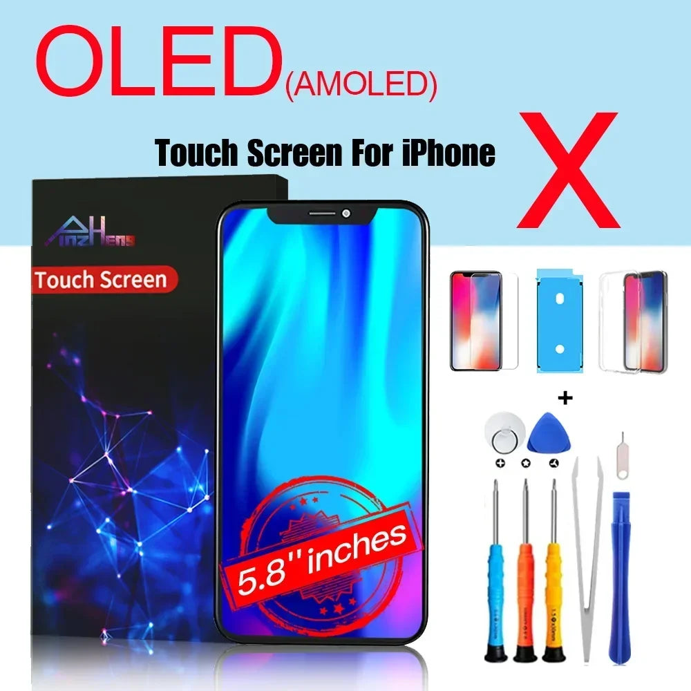 PINZHENG High Quality Display INCELL LCD OLED OEM AMOLED For iPhone XS MAX X XR 11 12 13 MINI PRO PROMAX Screen Replacement - Shoppiline