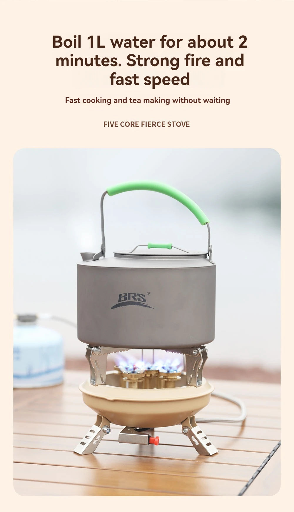 BRS Outdoor BRS-201A Five Core Fierce Stove Fierce Stove Five Star Stove Camping Barbecue Tool