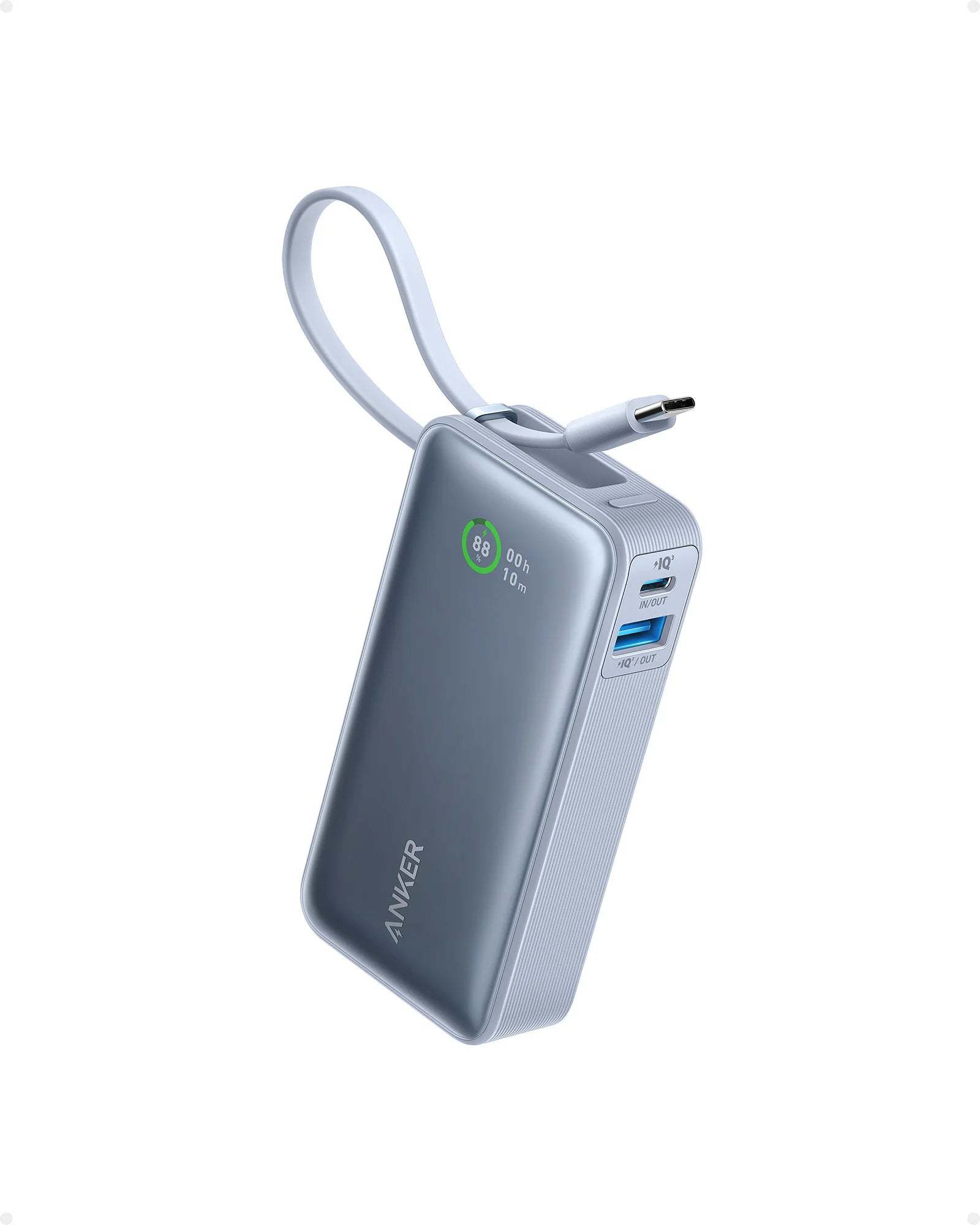Anker Nano Power Bank 10000mAh PD 30W Spare Battery Portable Power Bank 10K Portable Charger with USB-C Cable for iPhone 17 - Shoppiline